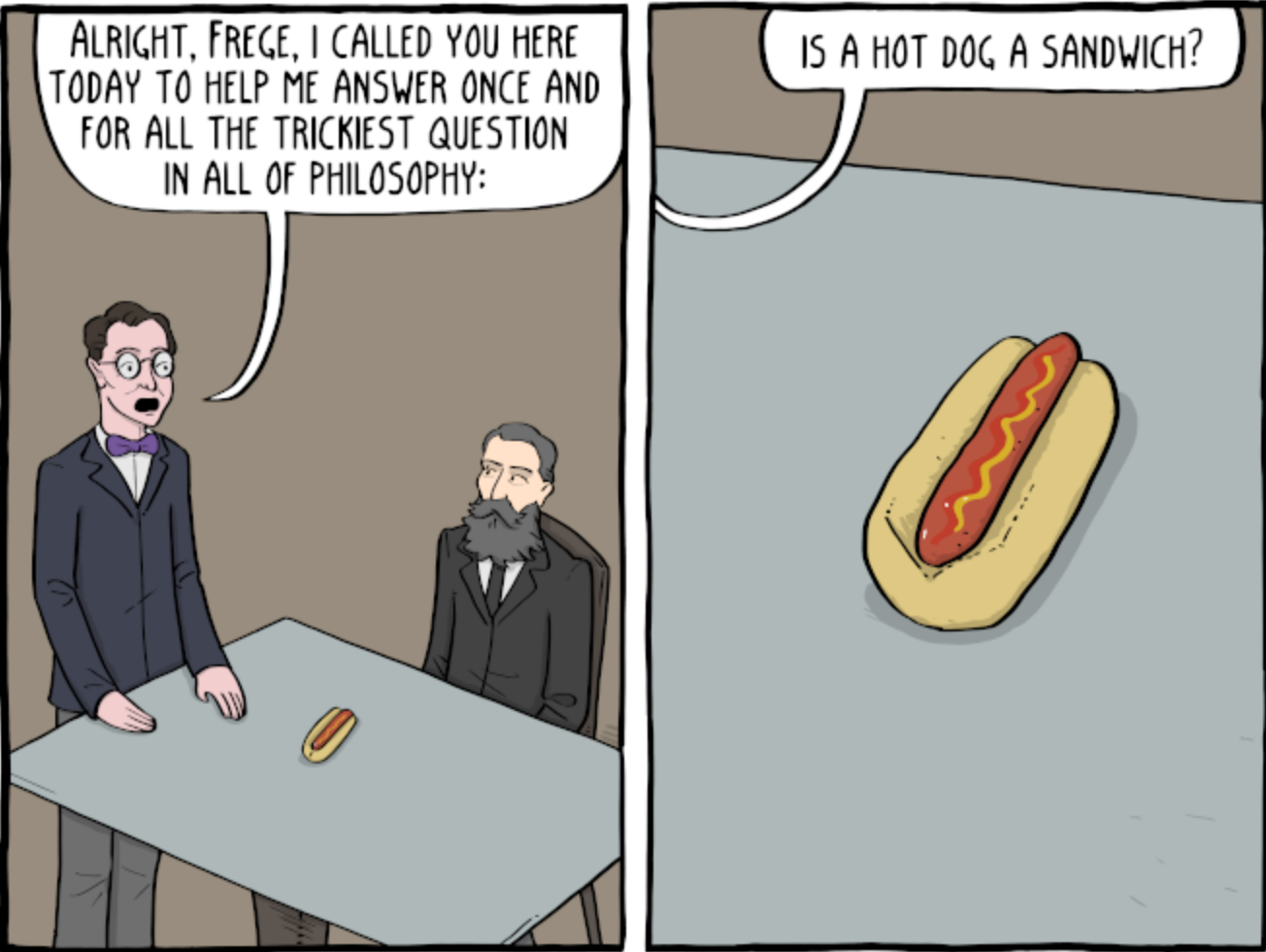 Two frames from Existential Comics